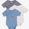 Pack Of 3 Short Sleeve Bodysuits For Newborn Babies - Blue/multi -PETIT BATEAU Sales Store pack of 3 short sleeve bodysuits for newborn babies 6