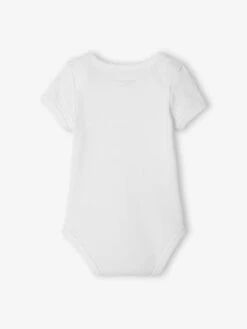 Pack Of 3 Short Sleeve Bodysuits With Cutaway Shoulders, Organic Collection - White Light Two Color/multicol -PETIT BATEAU Sales Store pack of 3 short sleeve bodysuits with cutaway shoulders organic collection 2