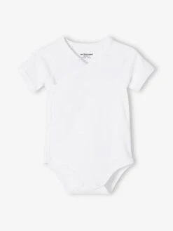 Pack Of 3 Short Sleeve Bodysuits,Full-Length Opening, Organic Collection, For Newborn Babies - White Light Two Color/multicol -PETIT BATEAU Sales Store pack of 3 short sleeve bodysuitsfull length opening organic collection for newborn babies 1