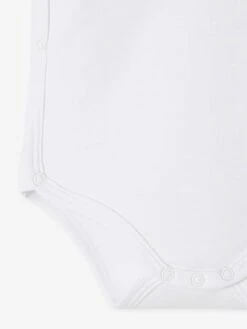 Pack Of 3 Short Sleeve Bodysuits,Full-Length Opening, Organic Collection, For Newborn Babies - White Light Two Color/multicol -PETIT BATEAU Sales Store pack of 3 short sleeve bodysuitsfull length opening organic collection for newborn babies 4