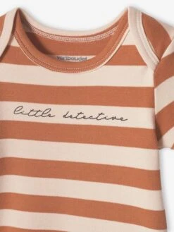 Pack Of 3 Short Sleeve "Fox" Bodysuits For Babies - Rose Beige -PETIT BATEAU Sales Store pack of 3 short sleeve fox bodysuits for babies 7