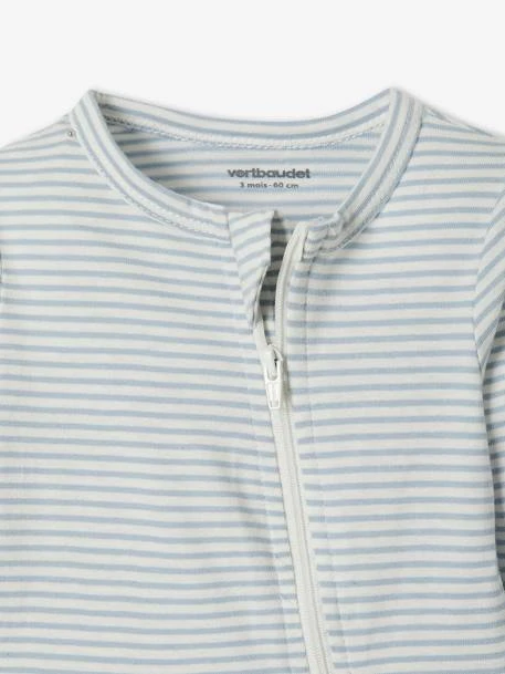 Pack Of 3 Sleepsuits In Jersey Knit For Babies - White Light Two Color/multicol 9 Pack Of 3 Sleepsuits In Jersey Knit For Babies - White Light Two Color/multicol - Image 7