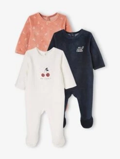 Pack Of 3 Velour Sleepsuits With Front Opening For Babies - White Light Two Color/multicol 19 Pack Of 3 Velour Sleepsuits With Front Opening For Babies - White Light Two Color/multicol -PETIT BATEAU Sales Store pack of 3 velour sleepsuits with front opening for babies 27