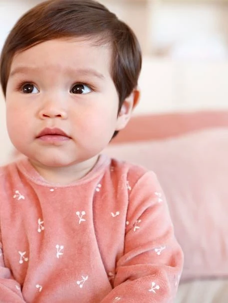 Pack Of 3 Velour Sleepsuits With Front Opening For Babies - White Light Two Color/multicol 12 Pack Of 3 Velour Sleepsuits With Front Opening For Babies - White Light Two Color/multicol - Image 10