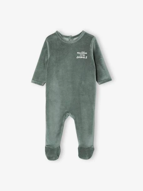 Pack Of 3 Velour Sleepsuits With Front Opening For Babies - Pink Dark 2 Color/multicol Or 6 Pack Of 3 Velour Sleepsuits With Front Opening For Babies - Pink Dark 2 Color/multicol Or - Image 4