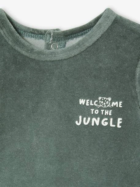 Pack Of 3 Velour Sleepsuits With Front Opening For Babies - Pink Dark 2 Color/multicol Or 9 Pack Of 3 Velour Sleepsuits With Front Opening For Babies - Pink Dark 2 Color/multicol Or - Image 7