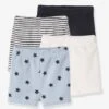 Pack Of 4 Terry Cloth Shorts, For Babies - Dark Blue 1 Pack Of 4 Terry Cloth Shorts, For Babies - Dark Blue -PETIT BATEAU Sales Store pack of 4 terry cloth shorts for babies