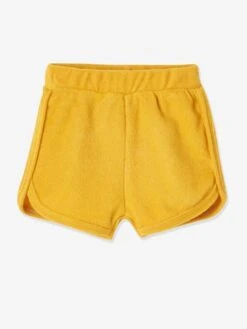 Pack Of 4 Terry Cloth Shorts, For Babies - Dark Yellow -PETIT BATEAU Sales Store pack of 4 terry cloth shorts for babies 13