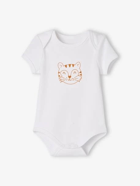 Pack Of 5 «Animals» Bodysuits, Short Sleeves, Full-Length Opening, For Babies - White Light Two Color/multicol 4 Pack Of 5 «Animals» Bodysuits, Short Sleeves, Full-Length Opening, For Babies - White Light Two Color/multicol - Image 2