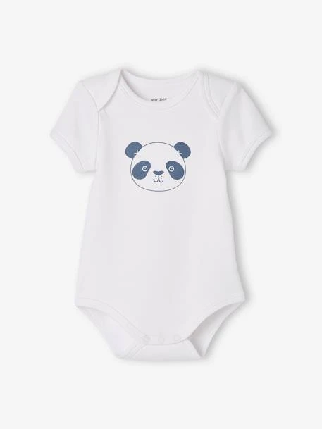 Pack Of 5 «Animals» Bodysuits, Short Sleeves, Full-Length Opening, For Babies - White Light Two Color/multicol 5 Pack Of 5 «Animals» Bodysuits, Short Sleeves, Full-Length Opening, For Babies - White Light Two Color/multicol - Image 3