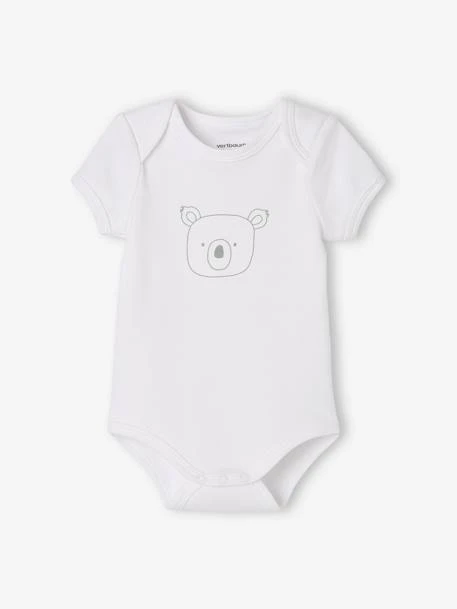 Pack Of 5 «Animals» Bodysuits, Short Sleeves, Full-Length Opening, For Babies - White Light Two Color/multicol 6 Pack Of 5 «Animals» Bodysuits, Short Sleeves, Full-Length Opening, For Babies - White Light Two Color/multicol - Image 4