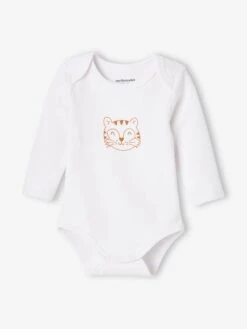 Pack Of 5 "Animals" Long Sleeve Bodysuits For Newborn Babies, Cutaway Shoulders - White Light Two Color/multicol -PETIT BATEAU Sales Store pack of 5 animals long sleeve bodysuits for newborn babies cutaway shoulders 2