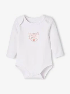 Pack Of 5 "Animals" Long Sleeve Bodysuits For Newborn Babies, Cutaway Shoulders - White Light Two Color/multicol -PETIT BATEAU Sales Store pack of 5 animals long sleeve bodysuits for newborn babies cutaway shoulders 5