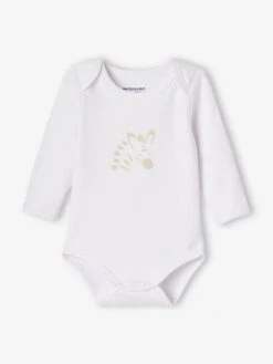 Pack Of 5 "Animals" Long Sleeve Bodysuits For Newborn Babies, Cutaway Shoulders - White Light Two Color/multicol -PETIT BATEAU Sales Store pack of 5 animals long sleeve bodysuits for newborn babies cutaway shoulders 6
