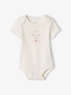 Pack Of 5 "Beach" Bodysuits With Cutaway Shoulders For Babies - Aqua Green -PETIT BATEAU Sales Store pack of 5 beach bodysuits with cutaway shoulders for babies 4