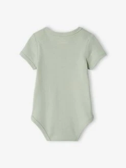Pack Of 5 "Beach" Bodysuits With Cutaway Shoulders For Babies - Aqua Green -PETIT BATEAU Sales Store pack of 5 beach bodysuits with cutaway shoulders for babies 6