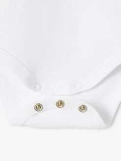 Pack Of 5 Bodysuits With Fine Straps, In Interlock Knit Fabric, For Babies - White Light Two Color/multicol -PETIT BATEAU Sales Store pack of 5 bodysuits with fine straps in interlock knit fabric for babies 3