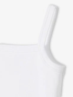 Pack Of 5 Bodysuits With Fine Straps, In Interlock Knit Fabric, For Babies - White Light Two Color/multicol -PETIT BATEAU Sales Store pack of 5 bodysuits with fine straps in interlock knit fabric for babies 4