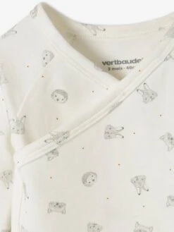 Pack Of 5 Long Sleeve Bodysuits For Babies - Beige Dark Two Colors/multicol -PETIT BATEAU Sales Store pack of 5 long sleeve bodysuits for babies 7