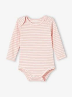 Pack Of 5 Long Sleeve Bodysuits With Cutaway Shoulders, For Babies - Pink Light 2 Color/multicol R -PETIT BATEAU Sales Store pack of 5 long sleeve bodysuits with cutaway shoulders for babies 12