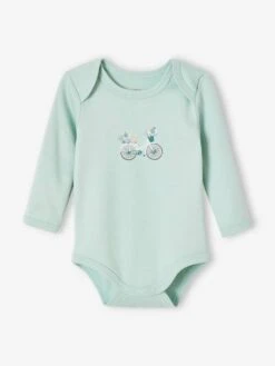 Pack Of 5 Long Sleeve Bodysuits With Cutaway Shoulders, For Babies - Pink Light 2 Color/multicol R -PETIT BATEAU Sales Store pack of 5 long sleeve bodysuits with cutaway shoulders for babies 15