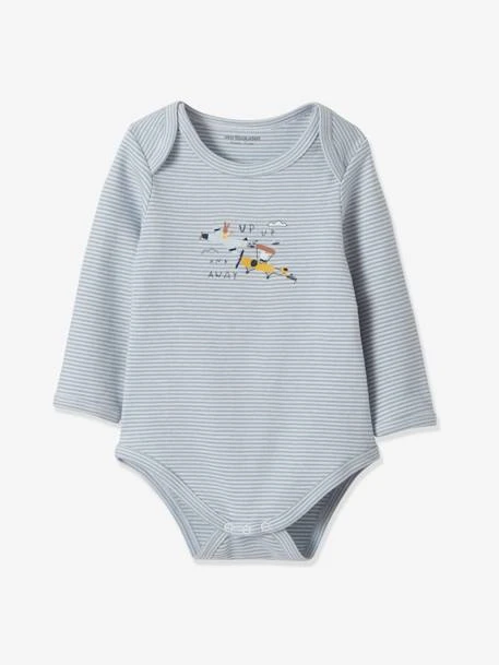 Pack Of 5 Long-Sleeved Bodysuits For Babies, Travelling Animals - Blue/multi 4 Pack Of 5 Long-Sleeved Bodysuits For Babies, Travelling Animals - Blue/multi - Image 2