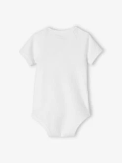 Pack Of 5 Short Sleeve Bodysuits For Newborn Babies - White Light Two Color/multicol -PETIT BATEAU Sales Store pack of 5 short sleeve bodysuits for newborn babies 6