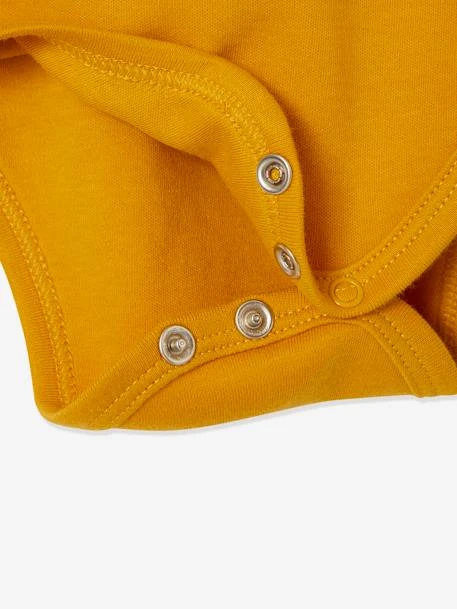 Pack Of 5 Short Sleeve Bodysuits, Seagull, Front Opening, For Newborn Babies - Dark Yellow 5 Pack Of 5 Short Sleeve Bodysuits, Seagull, Front Opening, For Newborn Babies - Dark Yellow - Image 3
