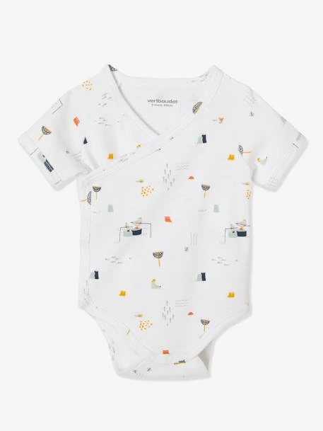 Pack Of 5 Short Sleeve Bodysuits, Seagull, Front Opening, For Newborn Babies - Dark Yellow 8 Pack Of 5 Short Sleeve Bodysuits, Seagull, Front Opening, For Newborn Babies - Dark Yellow - Image 6