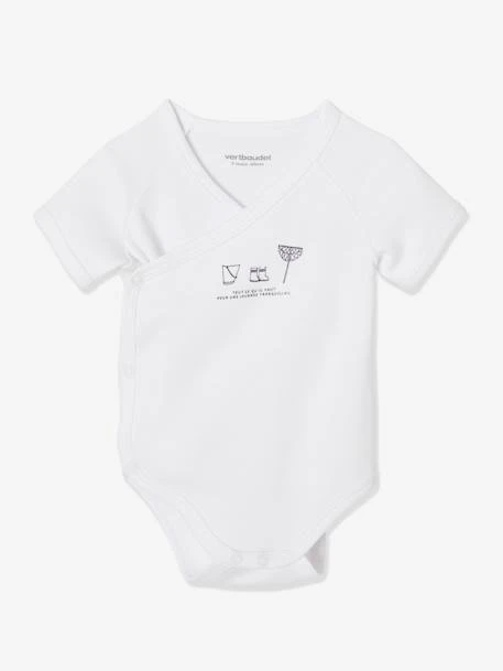 Pack Of 5 Short Sleeve Bodysuits, Seagull, Front Opening, For Newborn Babies - Dark Yellow 10 Pack Of 5 Short Sleeve Bodysuits, Seagull, Front Opening, For Newborn Babies - Dark Yellow - Image 8