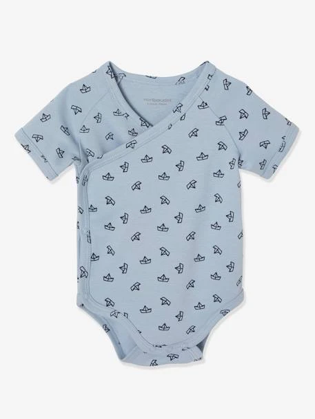 Pack Of 5 Short Sleeve Bodysuits, Seagull, Front Opening, For Newborn Babies - Dark Yellow 11 Pack Of 5 Short Sleeve Bodysuits, Seagull, Front Opening, For Newborn Babies - Dark Yellow - Image 9