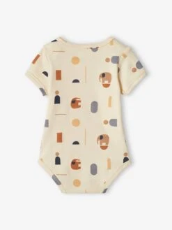 Pack Of 5 Short Sleeve "Elephant" Bodysuits For Babies - Ecru -PETIT BATEAU Sales Store pack of 5 short sleeve elephant bodysuits for babies 7