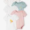 Pack Of 5 Short Sleeve "Fruits" Bodysuits For Babies - White Light Two Color/multicol 1 Pack Of 5 Short Sleeve "Fruits" Bodysuits For Babies - White Light Two Color/multicol -PETIT BATEAU Sales Store pack of 5 short sleeve fruits bodysuits for babies