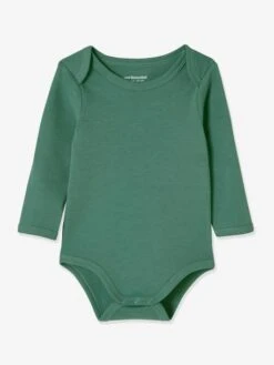 Pack Of 7 Long-Sleeved Bodysuits - Dark Green/multi -PETIT BATEAU Sales Store pack of 7 long sleeved bodysuits 2