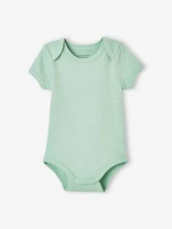 Pack Of 7 Short Sleeve Bodysuits, Full-Length Opening, For Babies - Blue Medium Two Color/multicol -PETIT BATEAU Sales Store pack of 7 short sleeve bodysuits full length opening for babies 13