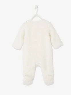 "Panda" Pramsuit In Faux Fur, For Baby Boys - White -PETIT BATEAU Sales Store panda pramsuit in faux fur for baby boys 4