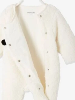 "Panda" Pramsuit In Faux Fur, For Baby Boys - White -PETIT BATEAU Sales Store panda pramsuit in faux fur for baby boys 6