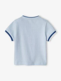 Piqué Knit Polo Shirt For Babies - Sky Blue 7 Piqué Knit Polo Shirt For Babies - Sky Blue -PETIT BATEAU Sales Store pique knit polo shirt for babies 2
