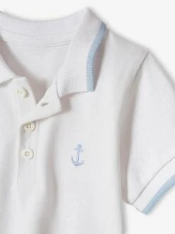 Polo Shirt With Embroidery On The Chest, For Baby Boys - White -PETIT BATEAU Sales Store polo shirt with embroidery on the chest for baby boys 19