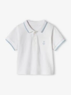 Polo Shirt With Embroidery On The Chest, For Baby Boys - Dark Blue -PETIT BATEAU Sales Store polo shirt with embroidery on the chest for baby boys 7