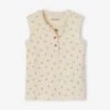 Printed Sleeveless Top For Babies - Ecru -PETIT BATEAU Sales Store printed sleeveless top for babies
