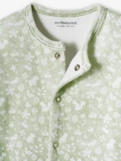 Rabbit Sleepsuit In Velour, For Babies - Aqua Green 8 Rabbit Sleepsuit In Velour, For Babies - Aqua Green -PETIT BATEAU Sales Store rabbit sleepsuit in velour for babies 2