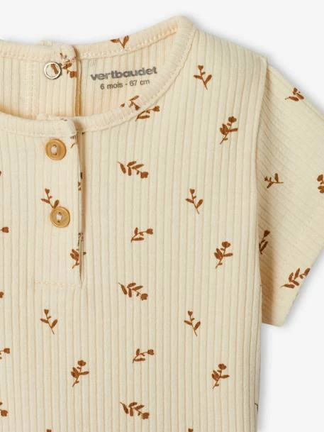 Rib Knit T-Shirt For Babies - Pale Pink 4 Rib Knit T-Shirt For Babies - Pale Pink - Image 2