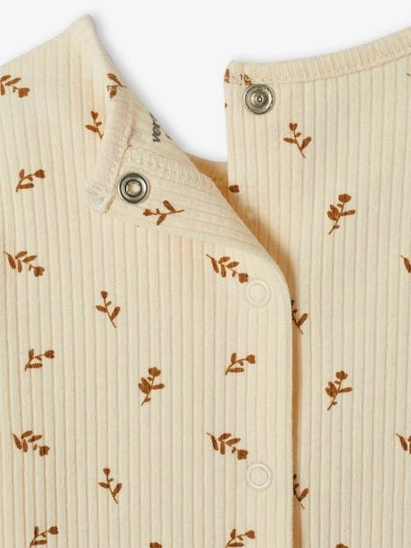 Rib Knit T-Shirt For Babies - Pale Pink 5 Rib Knit T-Shirt For Babies - Pale Pink - Image 3