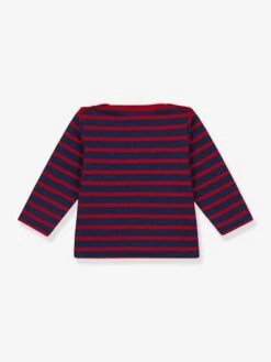 PETIT BATEAU Sailor-type Top In Thick Jersey Knit, For Babies - Blue -PETIT BATEAU Sales Store sailor type top in thick jersey knit for babies 2