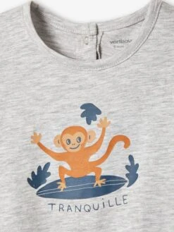"Sea Animals" T-Shirt For Babies - Marl Grey -PETIT BATEAU Sales Store sea animals t shirt for babies 1