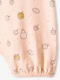 Set Of 2 Fruity Jumpsuits For Babies - Pale Pink -PETIT BATEAU Sales Store set of 2 fruity jumpsuits for babies 6