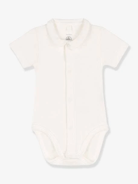 Short Sleeve Bodysuit, By PETIT BATEAU - White 3 Short Sleeve Bodysuit, By PETIT BATEAU - White