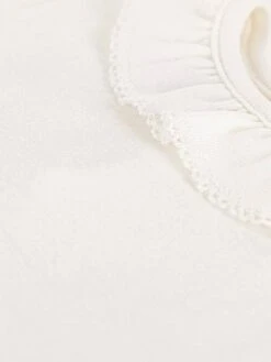 Short Sleeve Bodysuit With Frilled Collar In Organic Cotton, By PETIT BATEAU - White 7 Short Sleeve Bodysuit With Frilled Collar In Organic Cotton, By PETIT BATEAU - White -PETIT BATEAU Sales Store short sleeve bodysuit with frilled collar in organic cotton by petit bateau 2