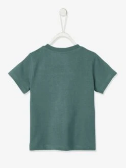 Short Sleeve Colourblock T-shirt, For Babies - Dark Green -PETIT BATEAU Sales Store short sleeve colourblock t shirt for babies 7